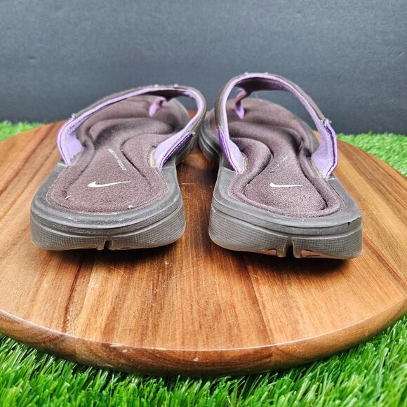 Nike Comfort Footbed Women's Size 8 Thong Sandals Flip Flops Brown Purple - Picture 3 of 13